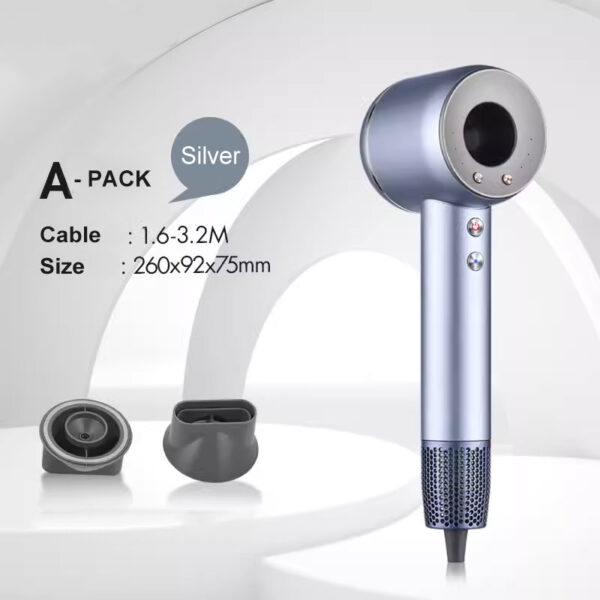 Prime Negative Ionic Hair Dryer 110/220v Silver